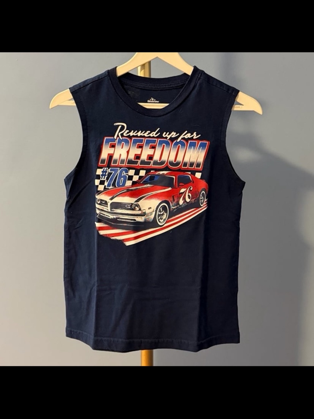⚡️⭐️Way To Celebrate Patriotic Boys Tank Top - Size: Medium (8)